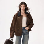 6197056683567,6197056683568,6197056683569, Button-Front Bomber Jacket with Stand Collar