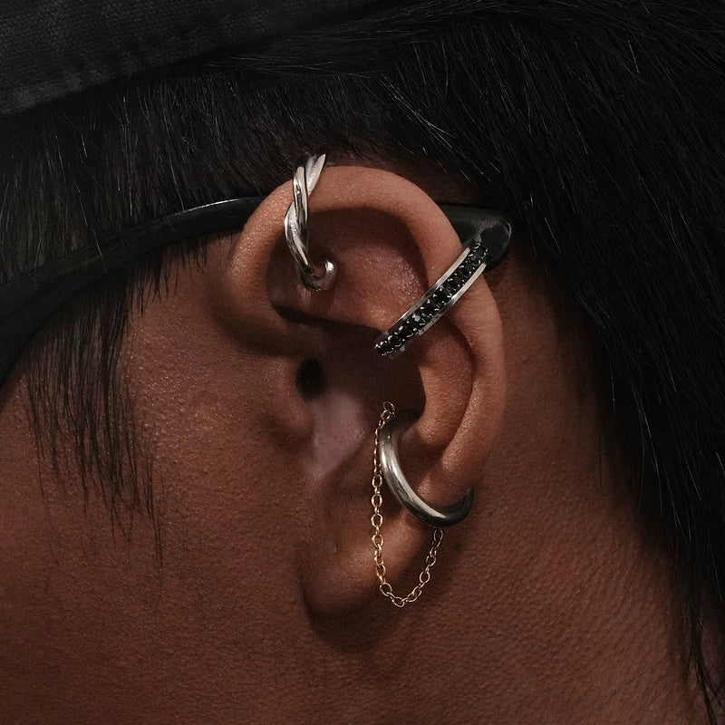 C-Shaped Three-Piece Clip-On Earring Set 4