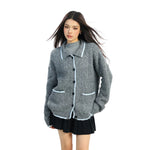 Cable Knit Button Front Collar Sweater 3