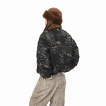 Camouflage Puffer Jacket with Fur Collar 2