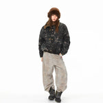 Camouflage Puffer Jacket with Fur Collar 4