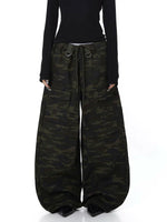 Camouflage Wide Leg Cargo Pants 2