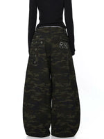 Camouflage Wide Leg Cargo Pants 4