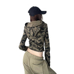 Camouflage Zip Up Slim Fit Hoodie Jacket 3