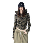 Camouflage Zip Up Slim Fit Hoodie Jacket 4