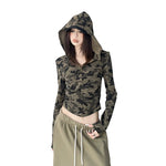 Camouflage Zip Up Slim Fit Hoodie Jacket 5