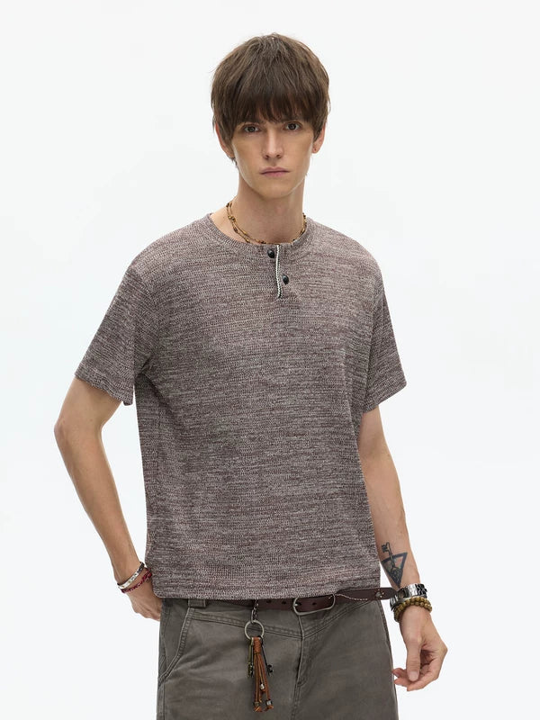 Cashmere Blend Knit Short Sleeve Sweater 2