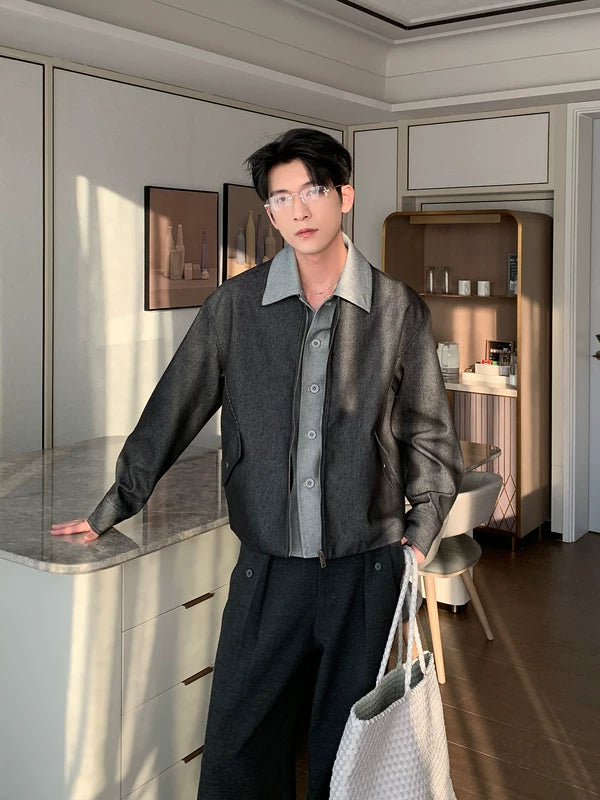 Casual Collared Zip-Up Jacket with Pockets 5