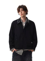 Casual Colorblock Collar Loose Fit Jacket 2