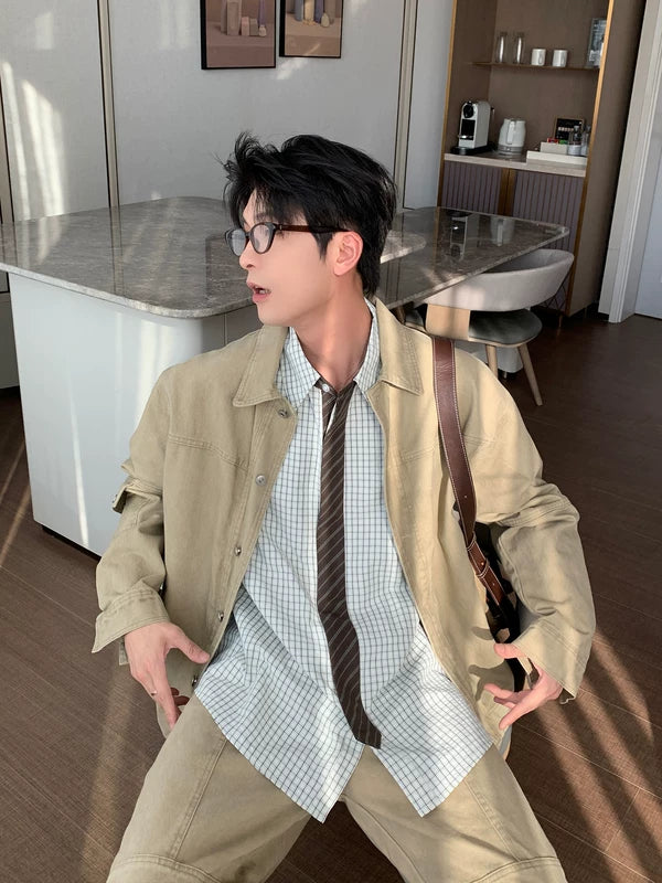 Casual Denim Suit Jacket and Pants Set 2