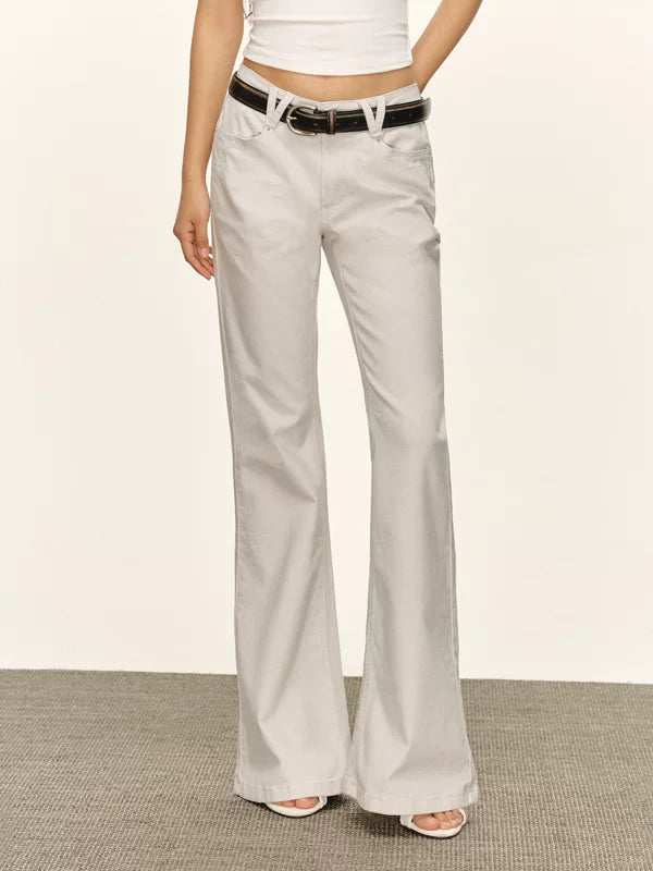 Casual High Waist Flared Leg Pants 2