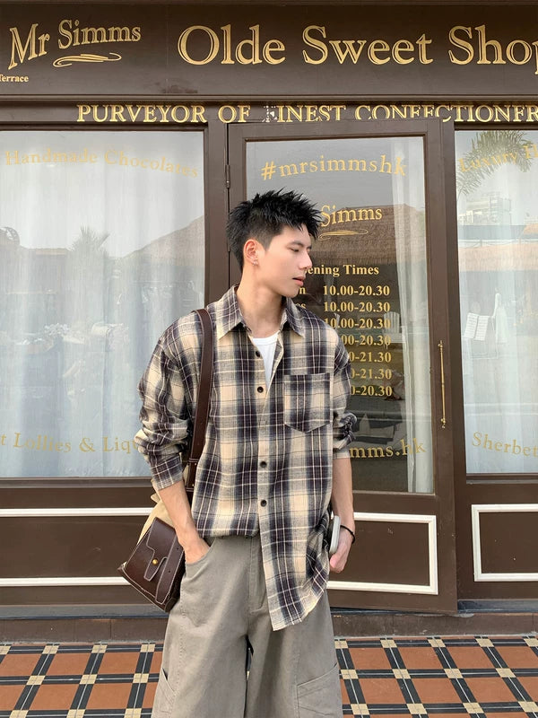 Casual Plaid Long Sleeve Button Up Shirt 2