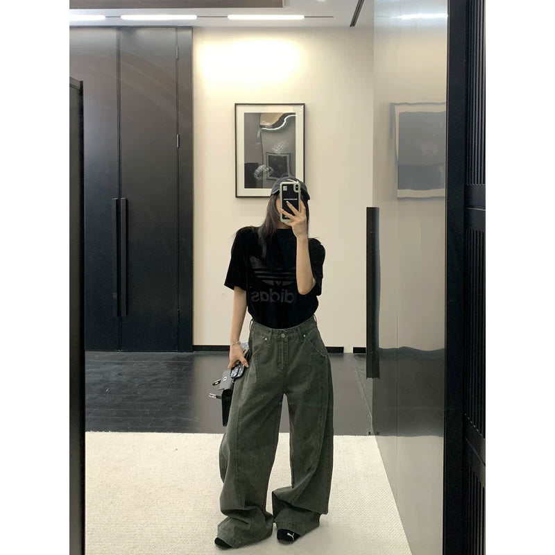 Casual Relaxed Wide-Leg Straight Pants 4