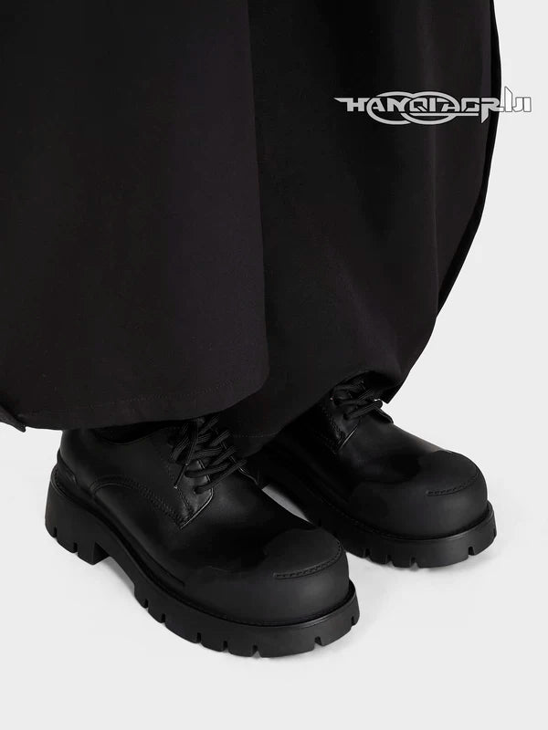 Chunky Sole Leather Derby Dress Shoes 2