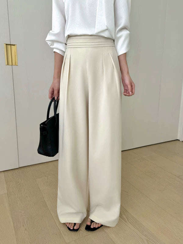 Classic High-Waist Wide-Leg Straight Pants 5