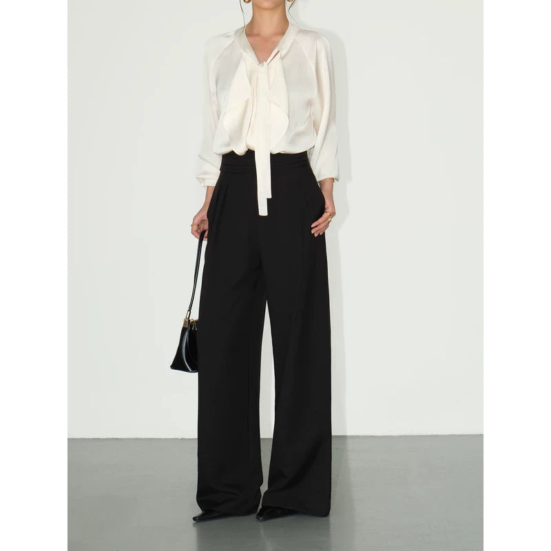 6026626996315,6026626996316,6026626996317,6026626996318, Classic High-Waist Wide-Leg Straight Pants