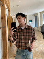 Classic Plaid Long Sleeve Collared Shirt 3