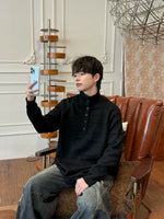 1627207:28341,6002090992327,1627207:28341,6002090992329,1627207:28341,6002090992328,6002090992327,6002090992329,6002090992328, Collared Button-Up Pullover Sweater