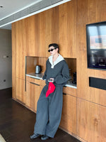 Collared Hoodie and Wide-Leg Sweatpants Set 4