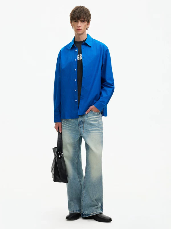 Collared Long-Sleeve Lightweight Casual Shirt 5