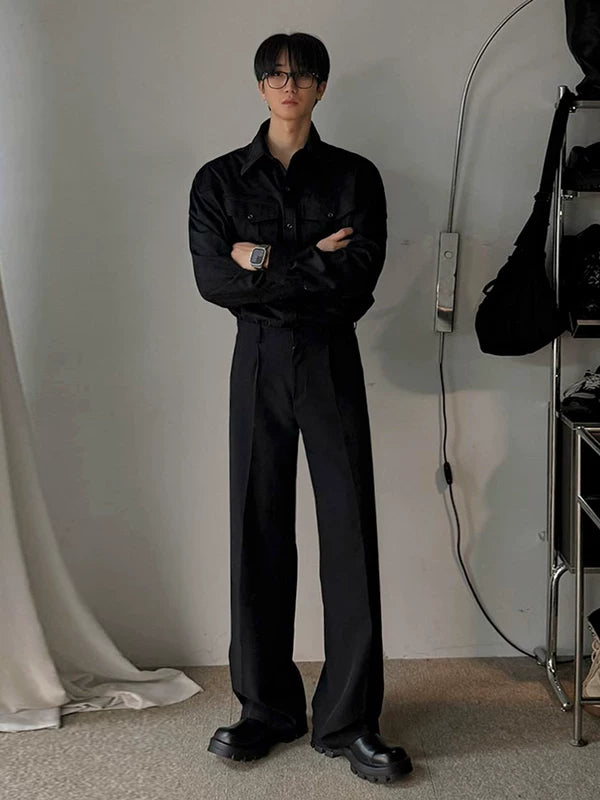 Collared Workwear Shirt Jacket with Pockets 3