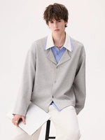 Colorblock Collar Button-Front Long Sleeve Shirt 5