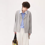 6017693305770,6017693305771,6017693305772,6017693305773, Colorblock Collar Button-Front Long Sleeve Shirt