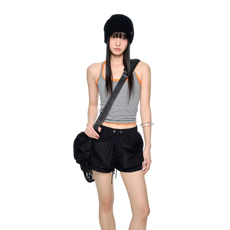 6194322562312,6194322562313,6194322562314, Colorblock Fitted Scoop Neck Tank Top