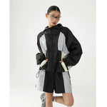 alt_id_9325861251, Colorblock Hooded Windbreaker Jacket and Shorts