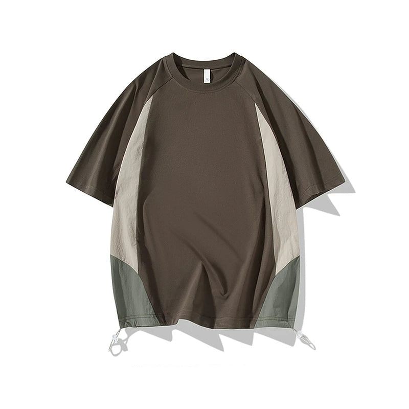 5923524922434,5923524922435,5923524922436,5923524922437,5923524922438,5923524922439, Colorblock Quick-Dry Loose Fit T-Shirt