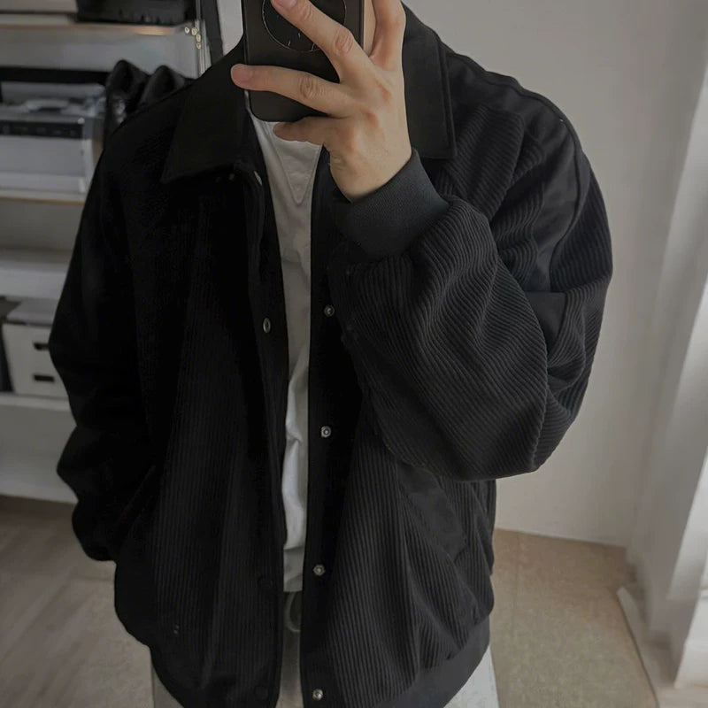 alt_id_3290445754, Corduroy Collared Loose Fit Casual Jacket