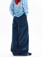 Corduroy Pleated Wide-Leg Cargo Pants 3