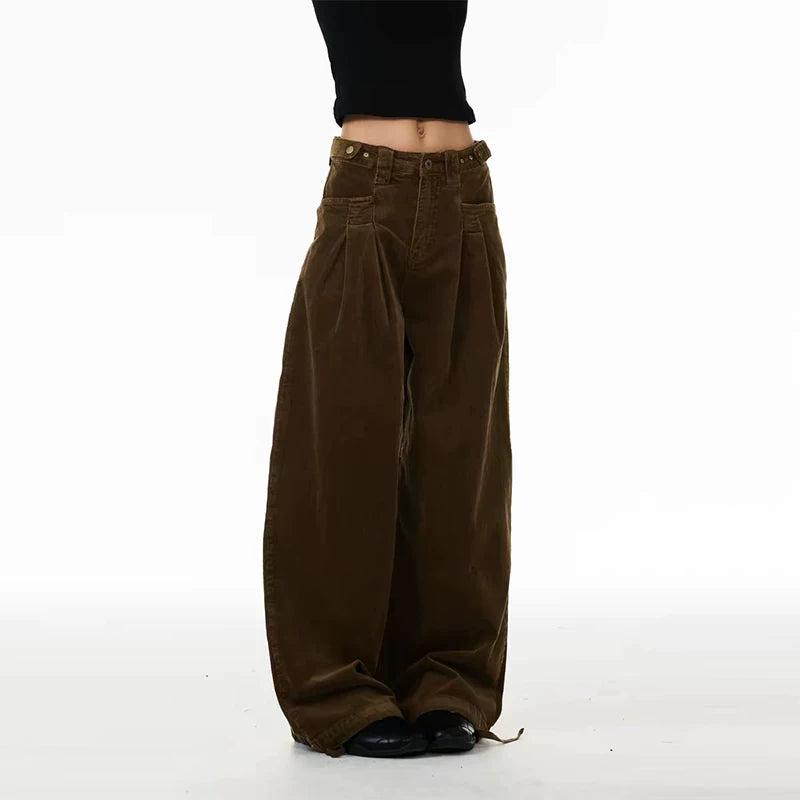 26879:28336,6179081083442,26879:28336,6179081083443,26879:28336,6179081083444,26879:28336,6179081083445,6179081083442,6179081083443,6179081083444,6179081083445, Corduroy Pleated Wide-Leg Cargo Pants