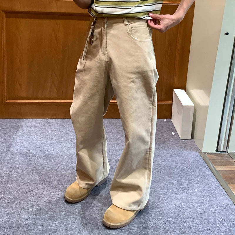 Corduroy Wide-Leg Straight Casual Pants 2