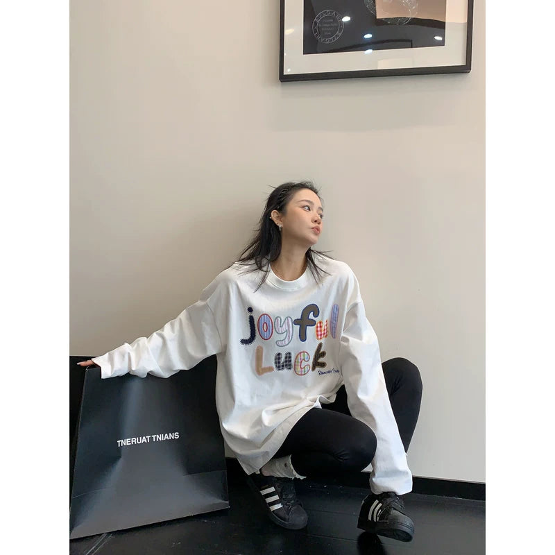 Cotton Appliqué Embroidered Long-Sleeve Turtleneck 5