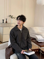 ,6019235937480,6019235937481,6019235937482,6019235937483, Cotton-Lined Wool Lapel Zip Jacket