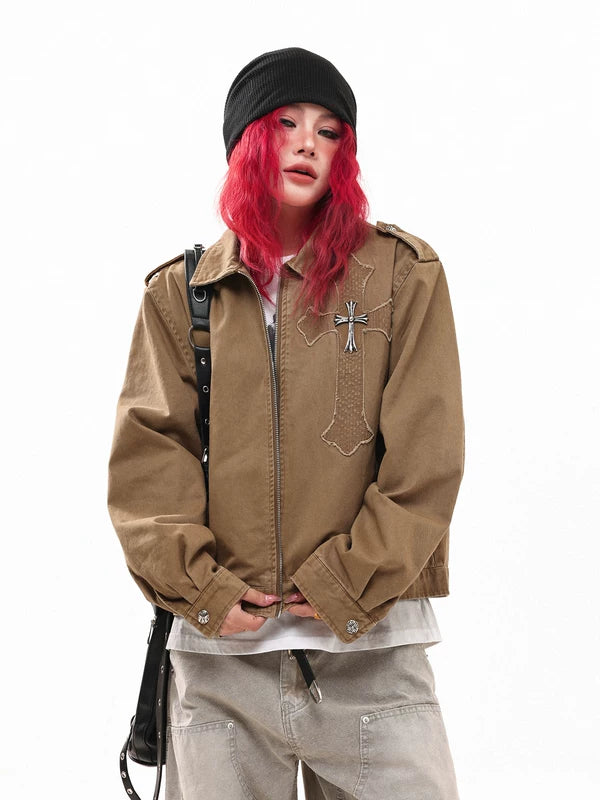 Cross Detail Workwear Jacket 2