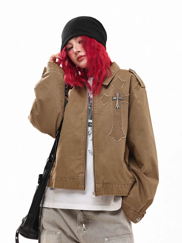 Cross Detail Workwear Jacket 3