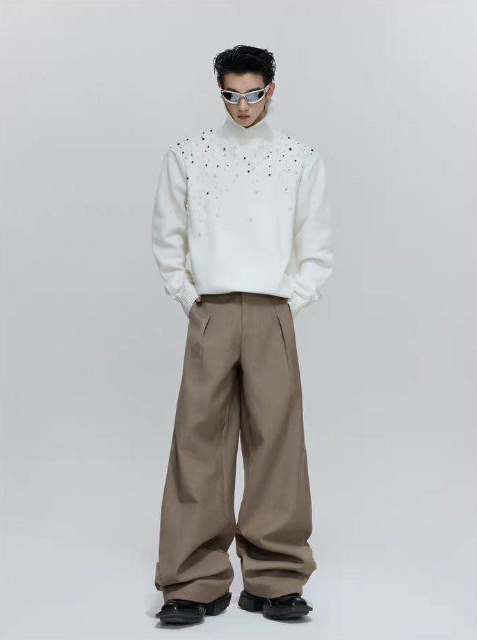 Pearl Turtleneck Cable Knit Sweater