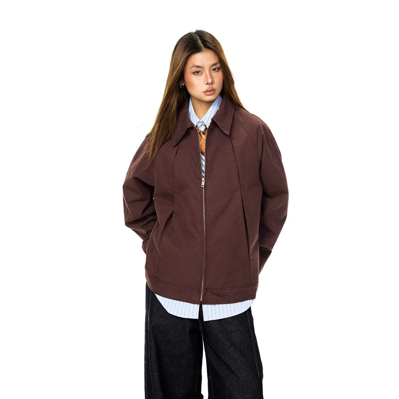 Deconstructed Curved Collar Loose Fit Jacket 2