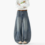 Deconstructed Patchwork Wide Leg Denim Pants 3