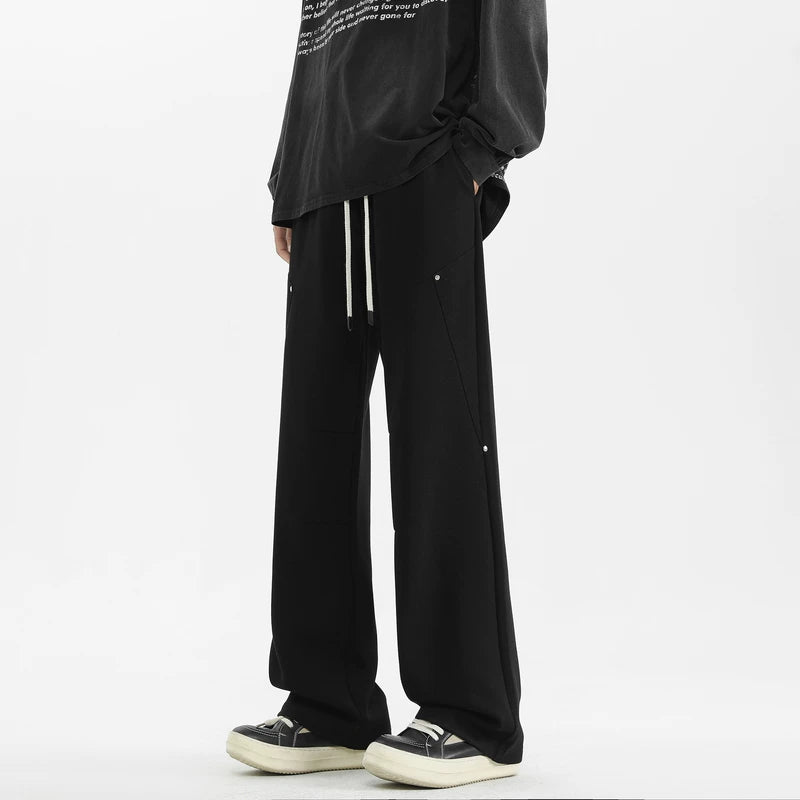 6179585490003,6179585490004,6179585490005,6179585490006,6179585490007,6179585490008, Deconstructed Patchwork Wide-Leg Sweatpants