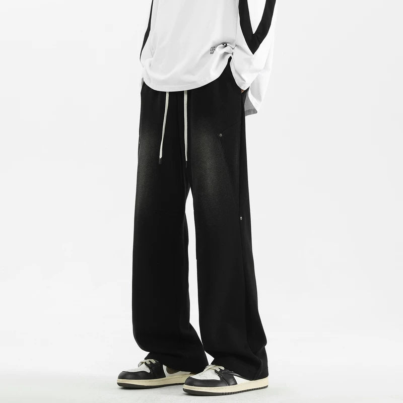 6179585490009,6179585490010,6179585490011,6179585490012,6179585490013,6179585490014, Deconstructed Patchwork Wide-Leg Sweatpants