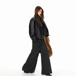 Deconstructed PU Leather Puffer Jacket 5