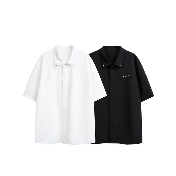 Deconstructed Short-Sleeve Button-Up Shirt 3