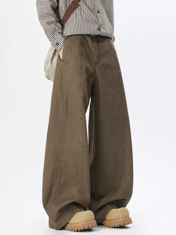 Deconstructed Wide-Leg Cotton Cargo Pants 4