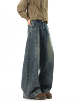 Deconstructed Wide Leg Patchwork Jeans Pants 4