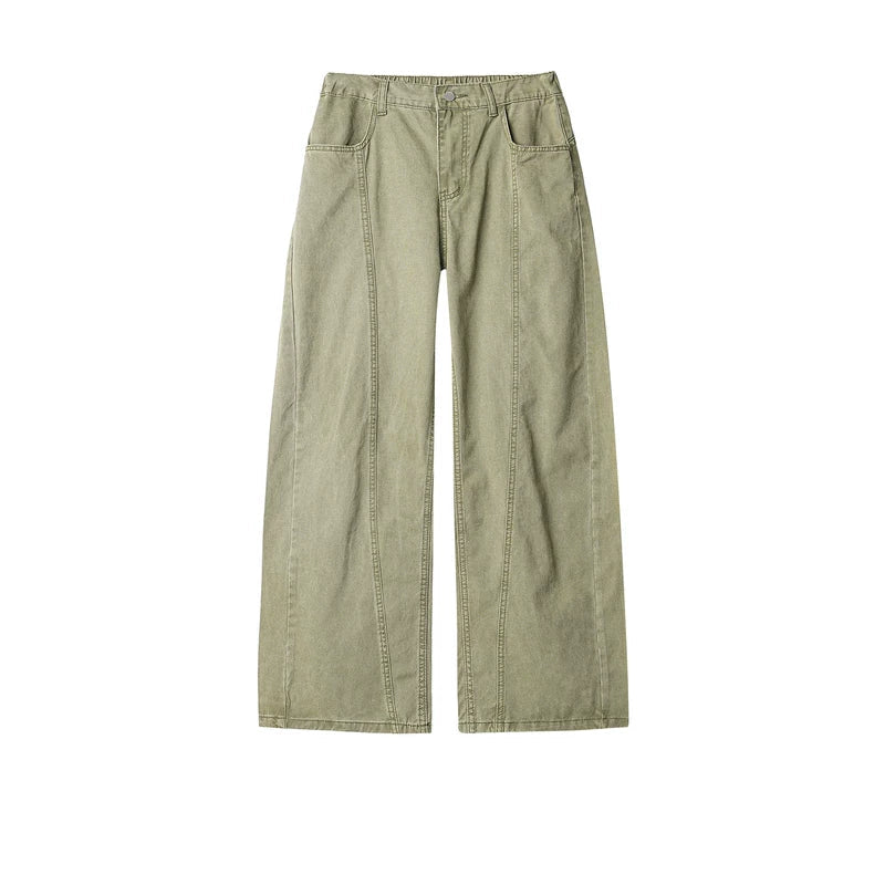 6200182011946,6200182011947,6200182011948,6200182011949,6200182011950, Deconstructed Wide Leg Straight Fit Pants