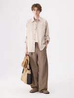 Denim Blend Long-Sleeve Button-Up Shirt 5