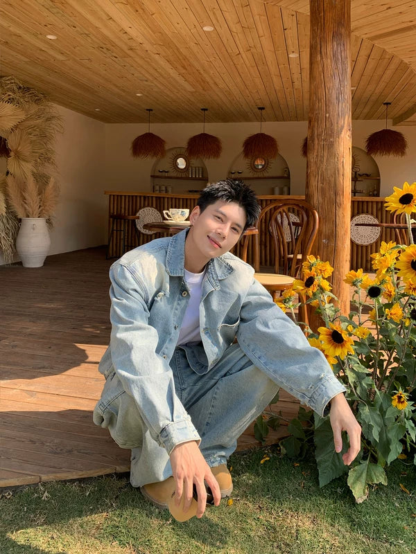 Denim Jacket and Pants Streetwear Set 2